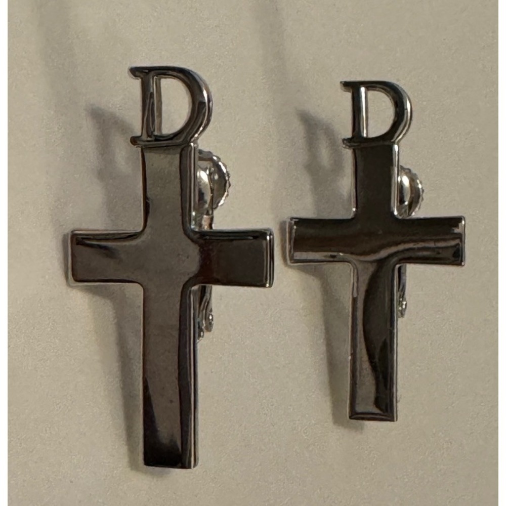 Christian Dior Cross Earrings